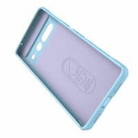 Hülle für Google Pixel 7 Pro Handyhülle Handy Tasche Back Cover Bumper TPU Case Hellblau