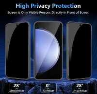 2x Panzer Folie PRIVACY SAMSUNG Displayschutz Folie Echt Glas Blickschutzfolie  S23 FE