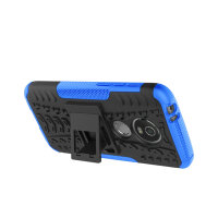Handy Tasche Lenovo Motorola Panzer Hülle Hybrid Case Cover Schutzhülle Bumper Motorola Moto E5 Play Blau