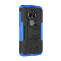 Handy Tasche Lenovo Motorola Panzer Hülle Hybrid Case Cover Schutzhülle Bumper Motorola Moto E5 Play Blau