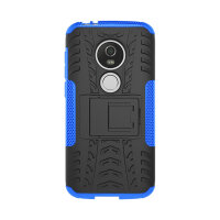 Handy Tasche Lenovo Motorola Panzer Hülle Hybrid Case Cover Schutzhülle Bumper Motorola Moto E5 Play Blau