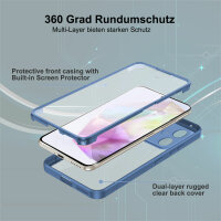 360° Hülle für Samsung A55, 360 Grad Handyhülle mit Integriertem Displayschutz Blau