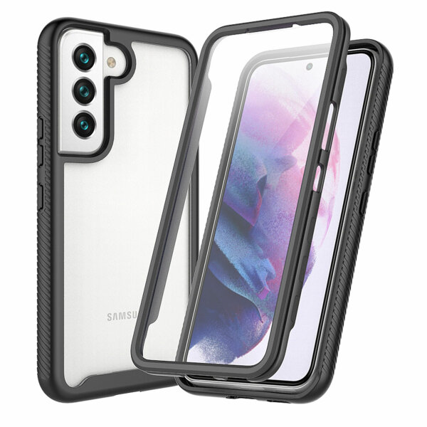 Panzer Hülle Handy Tasche 360 Grad TPU vollschutz mit Integriertem Displayschutz Samsung Galaxy S22 5G