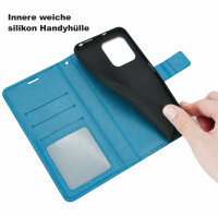 Hülle für Xiaomi Redmi 12C Handyhülle Handy Tasche Klapphülle Wallet Case Etui Blau