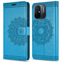 Hülle für Xiaomi Redmi 12C Handyhülle Handy Tasche Klapphülle Wallet Case Etui Blau