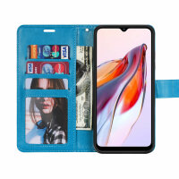Hülle für Xiaomi Redmi 12C Handyhülle Handy Tasche Klapphülle Wallet Case Etui Blau
