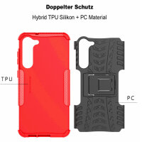 Outdoor Hülle für Samsung Galaxy S23+ Handyhülle Handy Tasche Bumper TPU Silikon Rot