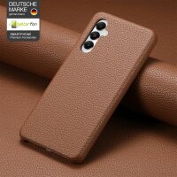 Hülle Handyhülle Stoßfeste Handy Tasche Ultra-Dünn Case Leder Bumper für Samsung Galaxy S24 Braun
