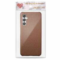 Hülle Handyhülle Stoßfeste Handy Tasche Ultra-Dünn Case Leder Bumper für Samsung Galaxy S24 Braun
