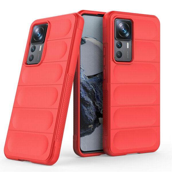betterfon Airbag Case für Xiaomi 12T Pro 5G Hülle Handyhülle Silikon Case  Rot