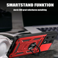 Outdoor Panzer Hülle Xiaomi Redmi Note 13 Pro 4G Handyhülle Kameraschutz Ring Rot