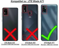 Handyhülle für ZTE Blade A71 – Klapphülle Mandala Schwarz