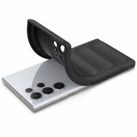 Hülle Handyhülle für Samsung Galaxy S22 Ultra - Schutzhülle Handytasche Case TPU Schwarz