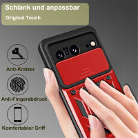 Outdoor Panzer Hülle Google Pixel 8 Handyhülle mit Kameraschutz Ringhalter Cover Rot