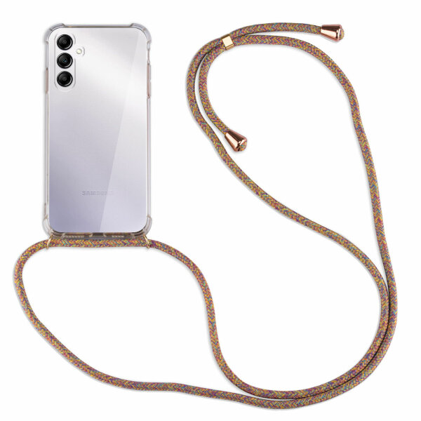 Handykette für Samsung Galaxy A14 Handyhülle mit Band Case Hülle mit Kordel Hand Rainbow