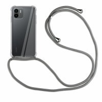 Handykette für Xiaomi Redmi A1 Handyhülle mit Band Hülle mit Kordel Handy Tasche Grau