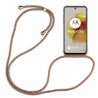 betterfon Handykette für Motorola Moto G73 5G Handyhülle mit Band Hülle mit Kord Rainbow