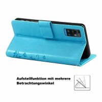 Handyhülle für ZTE Blade A71 – Klapphülle Blume Blau