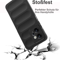 Hülle für Xiaomi Handyhülle Outdoor Case Handy Tasche Silikon Back Cover Bumper Schwarz Redmi Note 12 4G