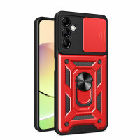 Outdoor Panzer Hülle für Samsung Galaxy A14 mit Kameraschutz Ringhalter Bumper  Rot