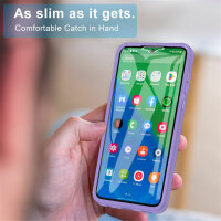 360° Grad Hülle für Samsung Galaxy S23 vollschutz Integriertem Displayschutz Lila