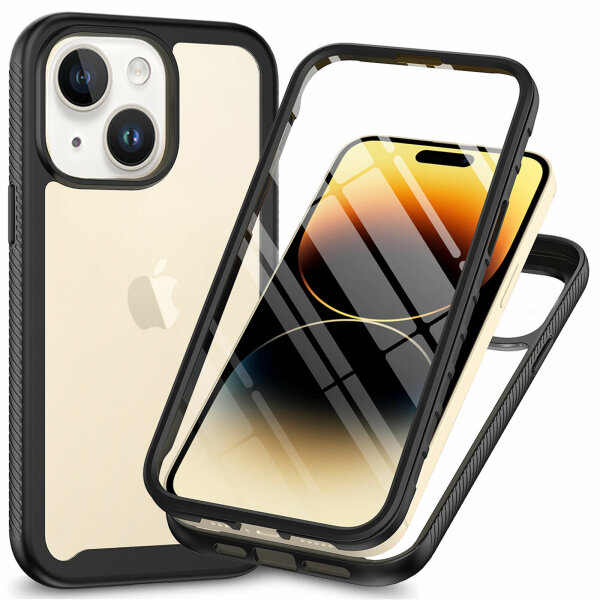 Handyhülle für Apple iPhone 15 - 360° Panzer Case mit Displayschutz