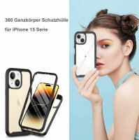Handyhülle für Apple iPhone 15 - 360° Panzer Case mit Displayschutz