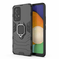 Hülle für Samsung Galaxy A53 5G, Schutzhülle Handy Tasche Ring Case Cover Bumper Schwarz