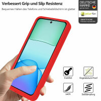 360 Grad Handyhülle für Xiaomi Redmi 13 /Poco M6 Schutz Hülle mit Displayschutz  Rot