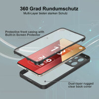 360° Grad Hülle Xiaomi Redmi Note 13 Pro 4G mit Integriertem Displayschutz Schwarz