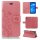 Huawei Handy Tasche Handyhülle Schutz Hülle Blumen Flip Cover Buch Case Etui Huawei Y7 2019 Rosa
