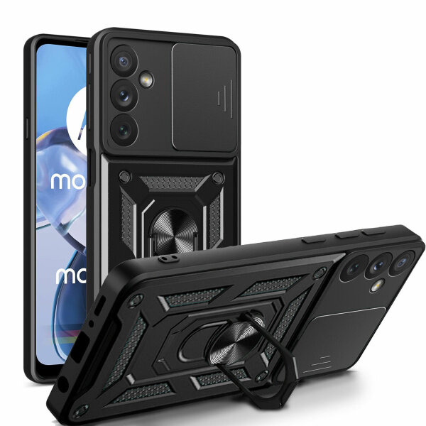 Outdoor Panzer Hülle für Samsung Galaxy A34 5G mit Kameraschutz Ringhalter  Schwarz