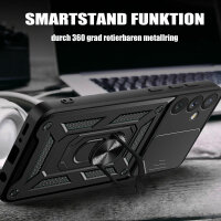 Outdoor Panzer Hülle für Samsung Galaxy A34 5G mit Kameraschutz Ringhalter  Schwarz