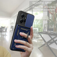 Outdoor Panzer Hülle Xiaomi Redmi Note 12 4G Handyhülle Kameraschutz Ringhalter Blau