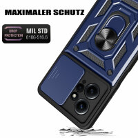 Outdoor Panzer Hülle Xiaomi Redmi Note 12 4G Handyhülle Kameraschutz Ringhalter Blau