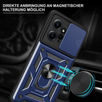 Outdoor Panzer Hülle Xiaomi Redmi Note 12 4G Handyhülle Kameraschutz Ringhalter Blau