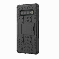 Handy Tasche für Samsung Galaxy Case Panzer Hülle Cover Schutzhülle Etui Bumper Galaxy S10 SM-G973 Schwarz