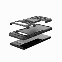 Handy Tasche für Samsung Galaxy Case Panzer Hülle Cover Schutzhülle Etui Bumper Galaxy S10 SM-G973 Schwarz