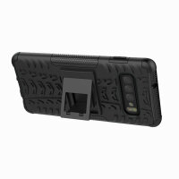 Handy Tasche für Samsung Galaxy Case Panzer Hülle Cover Schutzhülle Etui Bumper Galaxy S10 SM-G973 Schwarz