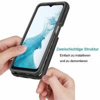 Panzer Hülle Handy Tasche 360 Grad TPU vollschutz mit Integriertem Displayschutz Samsung Galaxy A23 5G