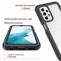 Panzer Hülle Handy Tasche 360 Grad TPU vollschutz mit Integriertem Displayschutz Samsung Galaxy A23 5G