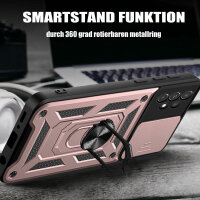 Outdoor Panzer Hülle für Samsung Galaxy A53 5G mit Kameraschutz Ringhalter  Rosegold