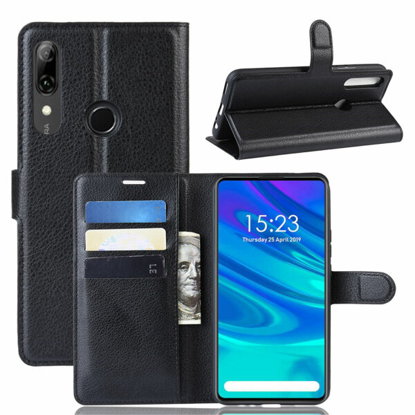 Handy Tasche Huawei Handyhülle Cover Case Klapp Schutz Hülle Etui Wallet Bumper Huawei P Smart Z Schwarz