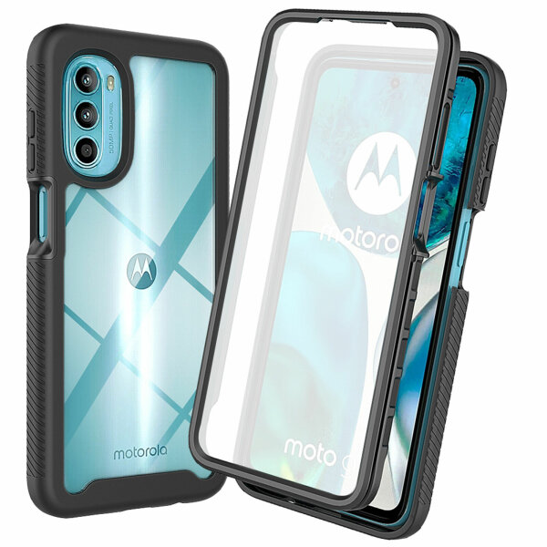 Panzer Hülle Handy Tasche 360 Grad TPU vollschutz mit Integriertem Displayschutz Motorola Moto G52 / G82