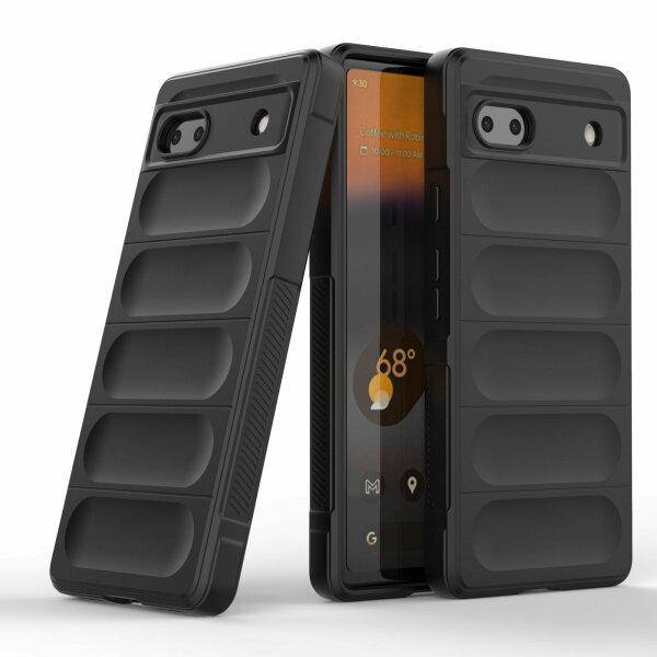 Hülle für Google Pixel 6A Handyhülle Handy Tasche Back Cover Bumper TPU Case Schwarz