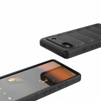 Hülle für Google Pixel 6A Handyhülle Handy Tasche Back Cover Bumper TPU Case Schwarz