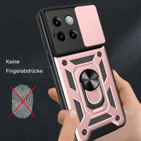 Outdoor Panzer Hülle Xiaomi 14 Pro Handyhülle Kameraschutz Ringhalter Backcover Rosegold