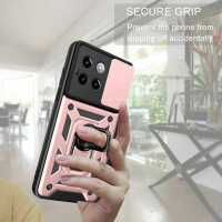 Outdoor Panzer Hülle Xiaomi 14 Pro Handyhülle Kameraschutz Ringhalter Backcover Rosegold
