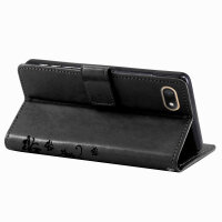 Wiko Handy Tasche Handyhülle Schutz Hülle Blumen Flip Cover Buch Case Etui Wiko Sunny 3 Schwarz
