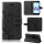 Wiko Handy Tasche Handyhülle Schutz Hülle Blumen Flip Cover Buch Case Etui Wiko Sunny 3 Schwarz